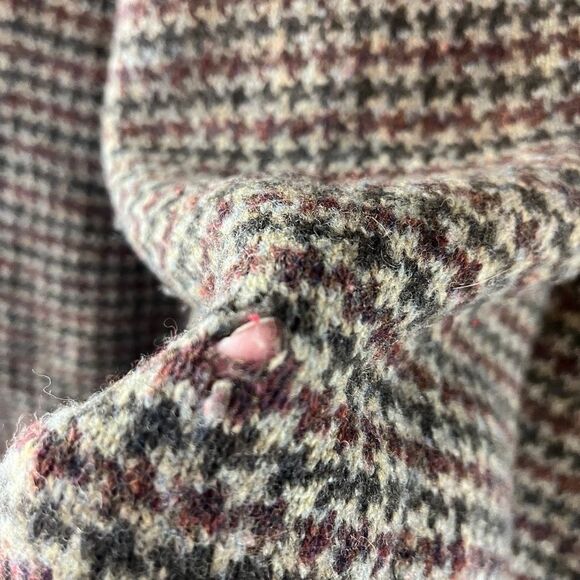 Vintage AKA Eddie Bauer 100% Lambswool Herringbone V-Neck Pullover Sweater XXL - Picture 4 of 4